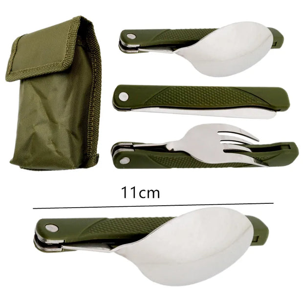Stainless Steel Foldable Cutlery Backpack