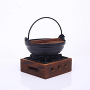 Authentic Cast Iron Pot with Wooden Lid