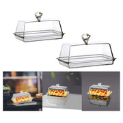 Sleek Clear Butter Dish with Lid