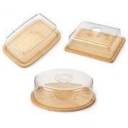 Bamboo Butter Dish with Plastic Lid