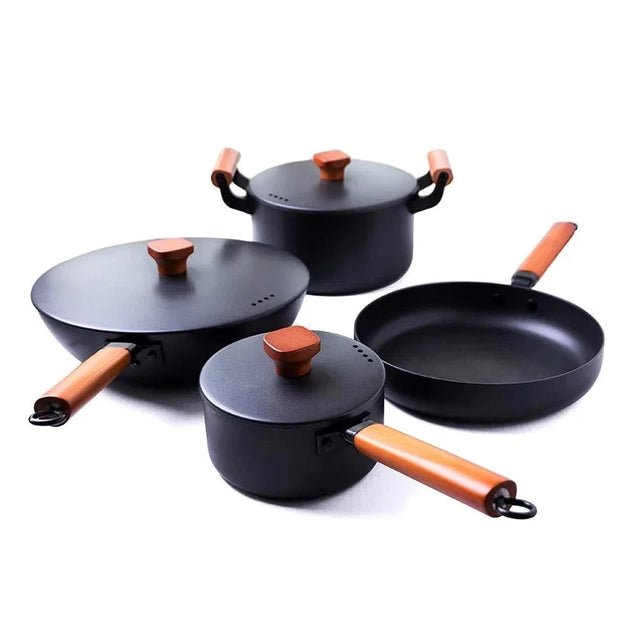 Cast Iron Cookware Pot Set