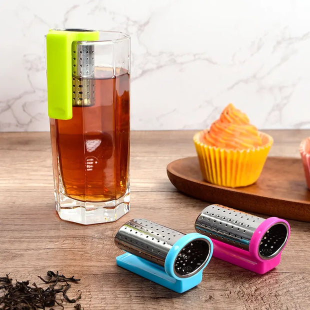 Convenient Hanging Tea Infuser with Silicone Handle
