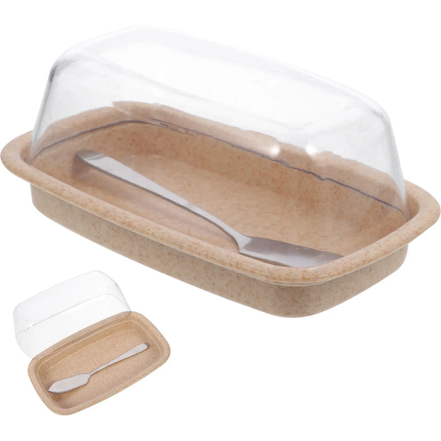 Versatile Plastic Butter Dish with Lid