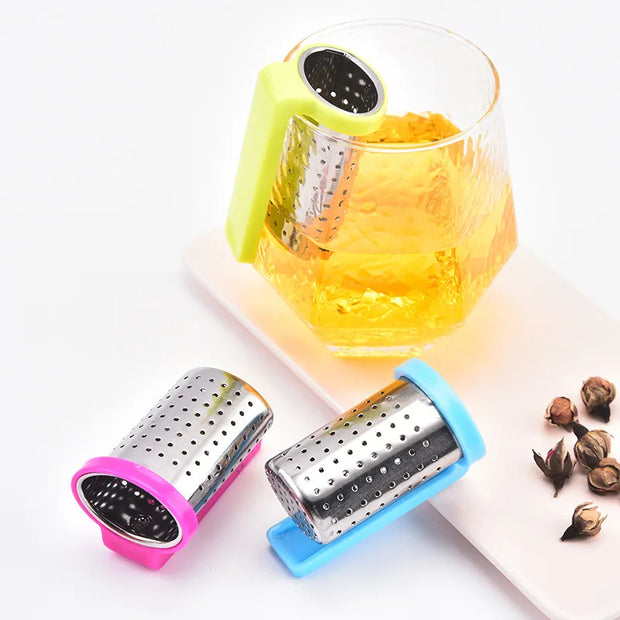 Convenient Hanging Tea Infuser with Silicone Handle