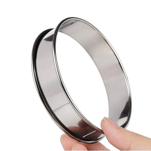 Stainless Steel Double Rolled Tart Rings