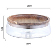 Wooden Lid Glassware Containers