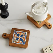 Stylish Wooden Pot Mat & Drink Coasters