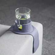 Corner Sofa Cup Holder made of durable silicone, in stylish gray